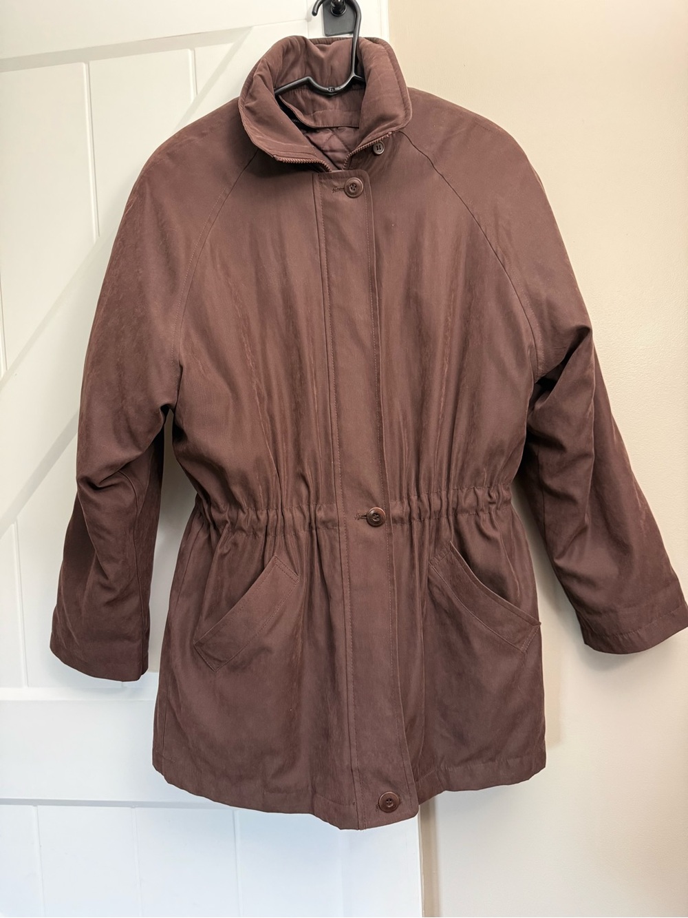 London Fog vintage microsuede Drawstring Jacket